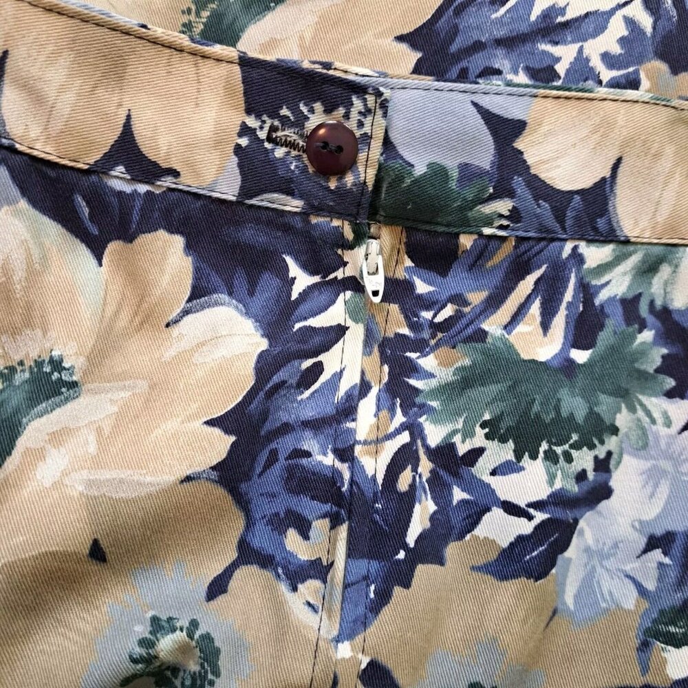 Paris Sport Club Floral Cotton Vintage Denim Skirt Size 12 - Picture 3 of 9